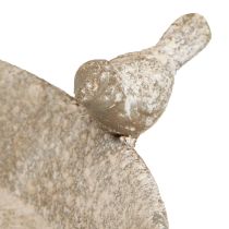 tételeket Fém madárfürdő szívvel az antik felakasztáshoz Ø21,5cm