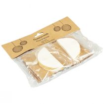 tételeket Méhsejt golyó méhsejt golyó karácsonyi fehér csillogás Ø8cm 4db