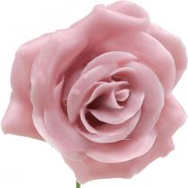Viasz rózsák deco rózsák viasz rózsaszín Ø8cm 12db