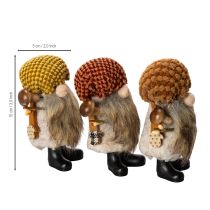 tételeket Gnóm figura szakállal és hegyes kalappal, 10cm, 3 darab