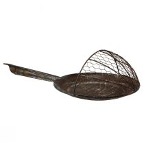 tételeket Fali dekoráció fém dekorkosár rozsda dekor serpenyő barna H58cm