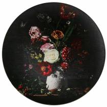 Virágmintás fali tányér Ø33cm