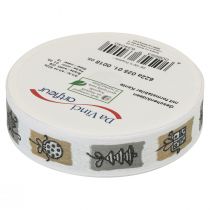 tételeket Karácsonyi szalag szürke szalag karácsonyi 25mm 18m