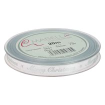 tételeket Karácsonyi szalag Merry Christmas Szalag Ezüst Fehér 10mm 20m