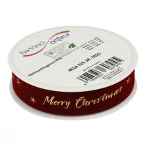 tételeket Ajándék szalag Karácsonyi szalag piros bársony szalag 25mm 20m