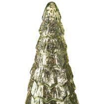 tételeket Karácsonyfa LED világítással, vintage zöldarany, 38 cm