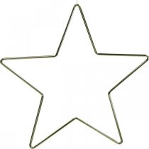 Karácsonyi dekoráció fém csillag arany csillag medál 15cm 6db