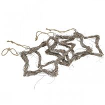 tételeket Karácsonyi dekoráció csillag bodza csillagok akasztani fehér mosott 20cm 4db