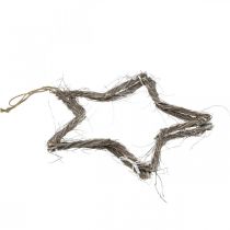 tételeket Karácsonyi dekoráció csillag ablakdísz mosott fehér bodza Ø40cm 2db