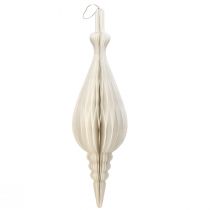 tételeket Elegáns karácsonyi függődekor papírcseppek fehér 80cm