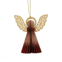 tételeket Papír angyal Christmas angel deco bor vörös rózsaszín H12cm 4db