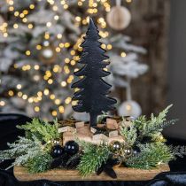 tételeket Karácsonyi dekoráció Karácsonyfa fa fém asztaldísz H22cm