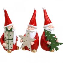 Karácsonyi figurák Mikulás dekorációs figurák H8cm 3db