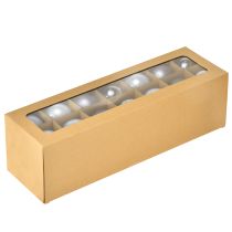 tételeket Üveg karácsonyfadíszek, 3 db-os szett – világoskék, kék, metálkék és matt, akasztóval, 6 cm, 24 darab