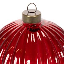 tételeket Karácsonyi gömbdíszek, üveg, piros, 8 cm, 12 darab