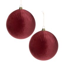 tételeket Nagy piros bársony karácsonyfadísz akasztásra, 25 cm, 2 darab