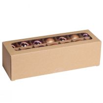 tételeket Karácsonyi labdák kajszibarack keverék fagolyó üveg Ø4cm 24 db