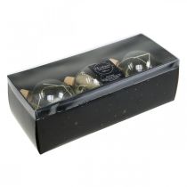 tételeket Karácsonyi labdák szárított virágokkal töltött üvegdíszgolyó Ø8cm 3db