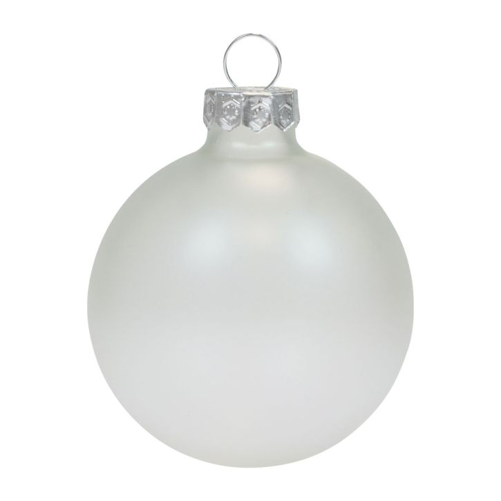Karácsonyi labdák üveg átlátszó átlátszatlan karácsonyfa golyók Ø6cm 6db