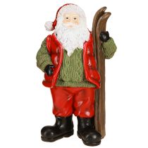 tételeket Mikulás dekorációs figura festett síléccel 14×10,5×24,5 cm