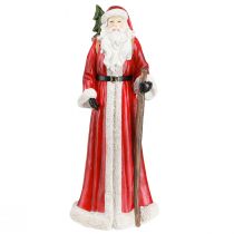 tételeket Mikulás figura kosárral piros fehér zöld arannyal H36cm