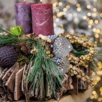 tételeket Karácsonyi díszek üveg dekoráció hagyma átlátszó gyémánt Ø5,5cm 9 db