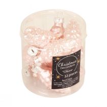 tételeket Karácsonyi kúpüveg Rózsaszín üvegkúp Karácsonyi 6,5cm 10db