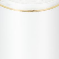 tételeket Fehér koszorú szalag arany szegéllyel számítógépes nyomtatáshoz, szatén szalag, vízálló, 25m x 125mm