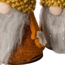 tételeket Gnóm figurakészlet kötött sapkával és makkal, 10 cm, 6 darabos