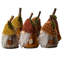 tételeket Gnóm figurakészlet kötött sapkával és makkal, 10 cm, 6 darabos