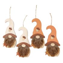 tételeket Gnome medál fa dekoratív őszi gnóm 21×10,5cm 4db