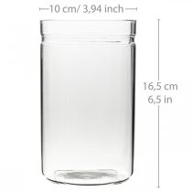 tételeket Virágváza, üveghenger, üvegváza kerek Ø10cm H16,5cm