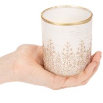 tételeket Üveg mécsestartó virágmintával, Ø8cm M9cm, 2 darab