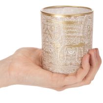 tételeket Üveg mécsestartó paisley mintával, Ø8cm, M9cm, 2 darab