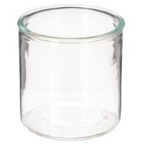 tételeket Üveg hengerváza, átlátszó, sokoldalú, 10 cm, 3 darabos