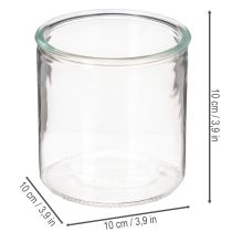 tételeket Üveg hengerváza, átlátszó, sokoldalú, 10 cm, 3 darabos