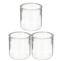 tételeket Üveg hengerváza, átlátszó, sokoldalú, 10 cm, 3 darabos