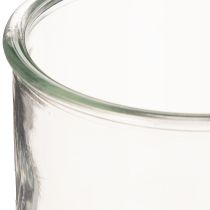 tételeket Üveg mécsestartó, kerek, átlátszó üveg, sokoldalú, 12 cm, 2 darab