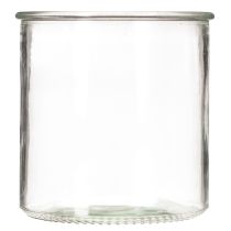 tételeket Üveg mécsestartó, kerek, átlátszó üveg, sokoldalú, 12 cm, 2 darab