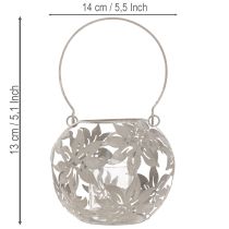 tételeket Fém Windlight Függő Dekorációs Lámpás Szürke Ø14cm M13cm