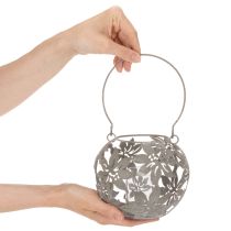 tételeket Fém Windlight Függő Dekorációs Lámpás Szürke Ø14cm M13cm