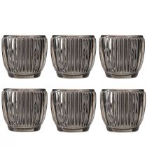 tételeket Üveglámpás szürke ősszel télen Ø7cm H7cm 6 db