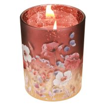 tételeket Dekoratív üveglámpás virágmintával, elegáns otthoni kiegészítőkhöz, 12,5 cm, 2 darab