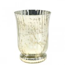 Lámpás üveg teamécses tartó teamécses üveg Ø14,5cm H20cm