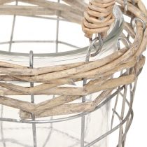 tételeket Lámpás akasztható üveg fémfűz Ø14,5cm 2db