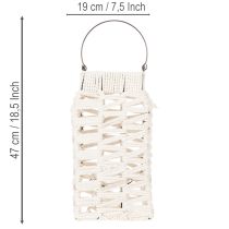 tételeket Függőlámpás, nyári dekoráció, makramé M35.5cm Sz19cm