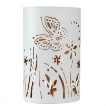 tételeket Lámpás fém fehérarany pillangó Ø12,5cm H20,5cm