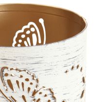tételeket Lámpás fém fehérarany pillangó Ø9cm H10cm 4 db