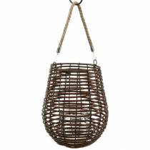 tételeket Dekoratív lámpa, gyertya díszítés fogantyúval, lámpa kosárban Ø23cm H27cm