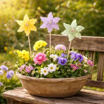 tételeket Virágkarók, kerti karók tavaszi dekorációhoz, kültéri használatra, 28 cm, 12 darab